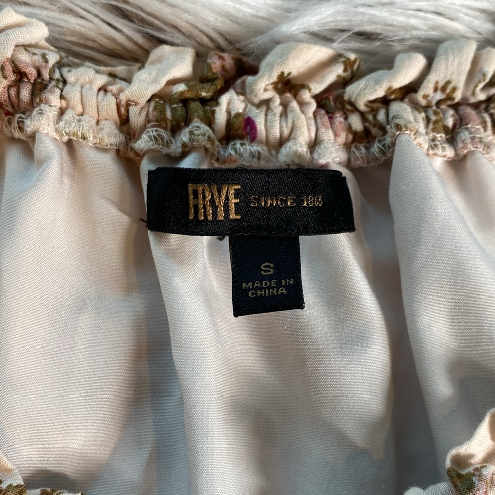 Frye Floral Cream and Brown Dress - Picture 4 of 10